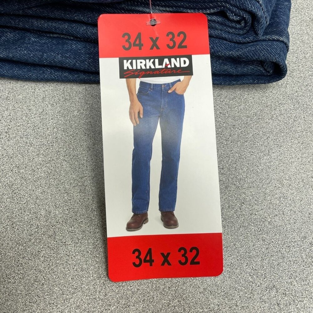 Kirkland Signature Men's 34x32 Jeans Relaxed Fit 100% Cotton Double M0347 - Picture 7 of 9